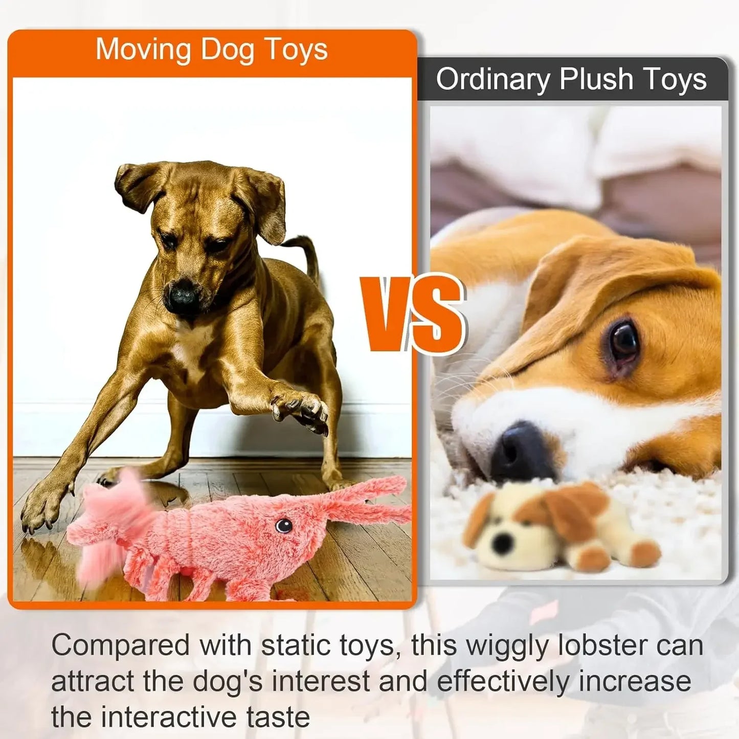 interactive lobster dog toy