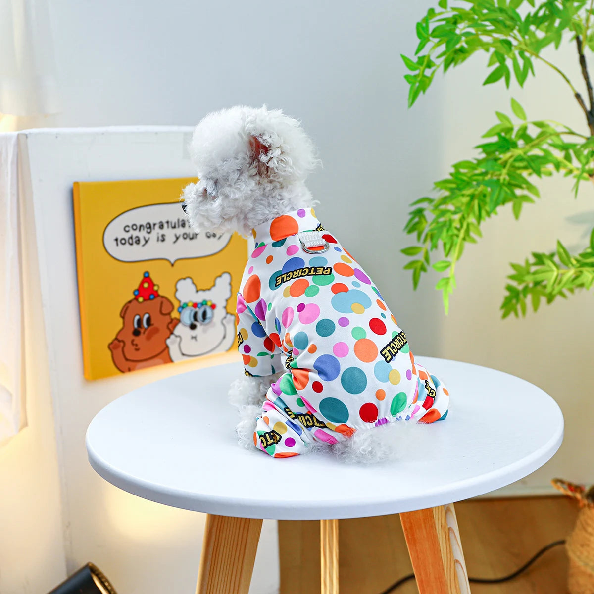 Flower Bubble Puppy Clothes Four Feet Thin Onesie
