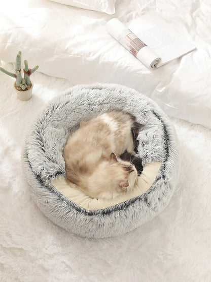 Cute Soft Plush Pet Bed for Small Dogs kitten