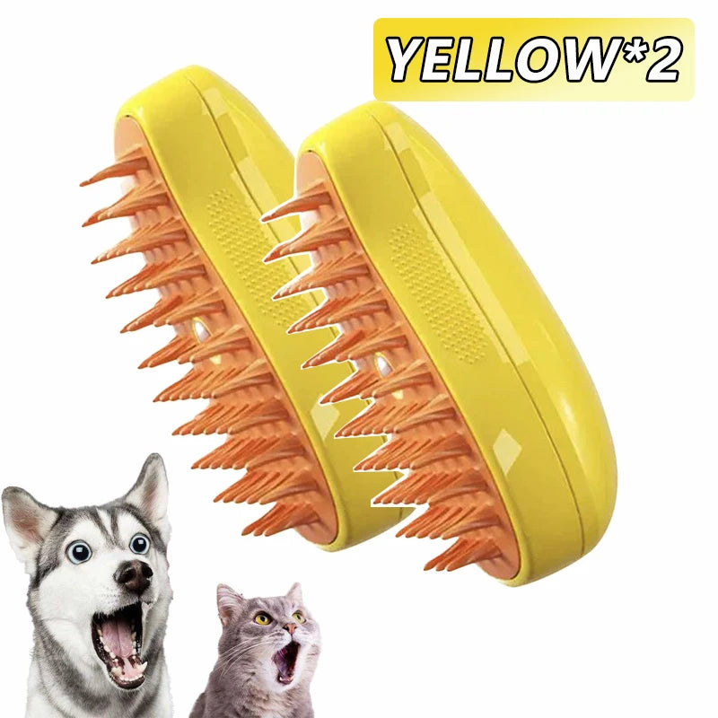 Rechargeable 3 in 1 Steam Pet Brush for Cats and Dogs