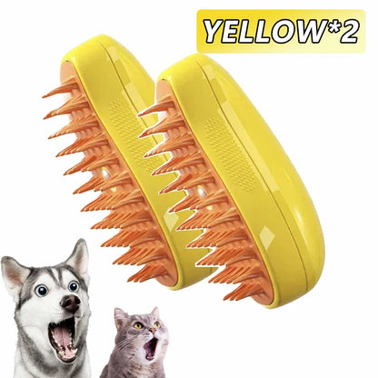 Rechargeable 3 in 1 Steam Pet Brush for Cats and Dogs