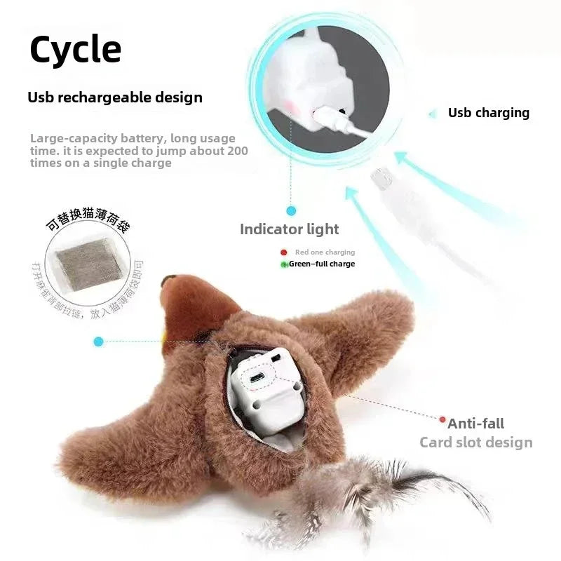 cat toy bird that chirps