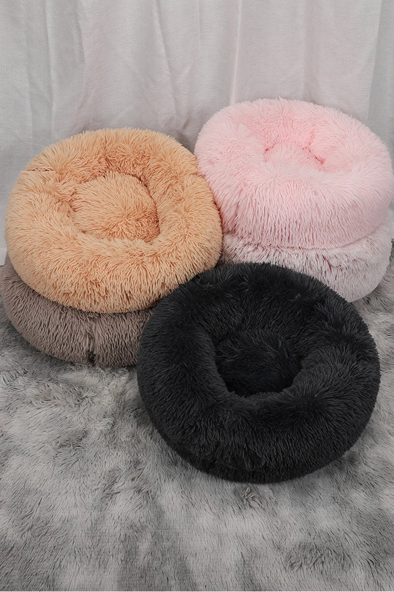 fluffy donut dog bed