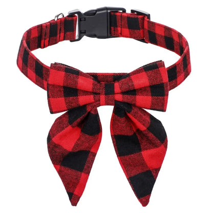 Christmas Dog Bow Collars  for Small Large Pets