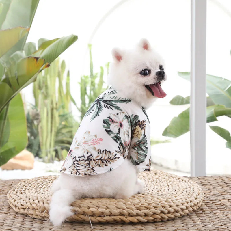 hawaiian shirt with dog face