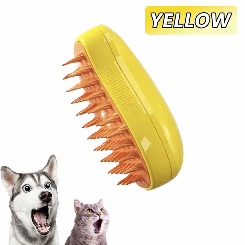 Rechargeable 3 in 1 Steam Pet Brush for Cats and Dogs