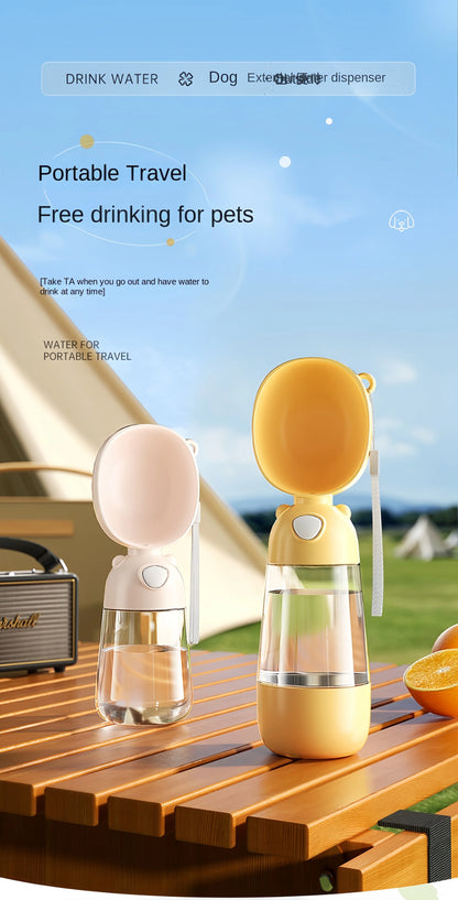 2 in 1 Dog Travel Water Bottle with Food Dispenser