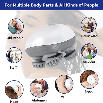 Electric Cat Head Back Massager for Relieving Tension