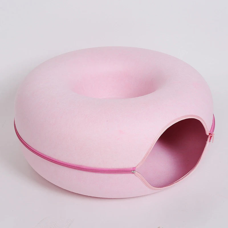 Modular Donut Bed Cat Play Tunnel