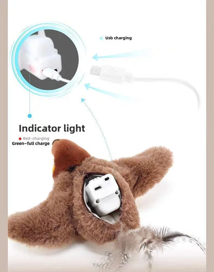 Catnip Electric Bird Squeaky Plush Toy