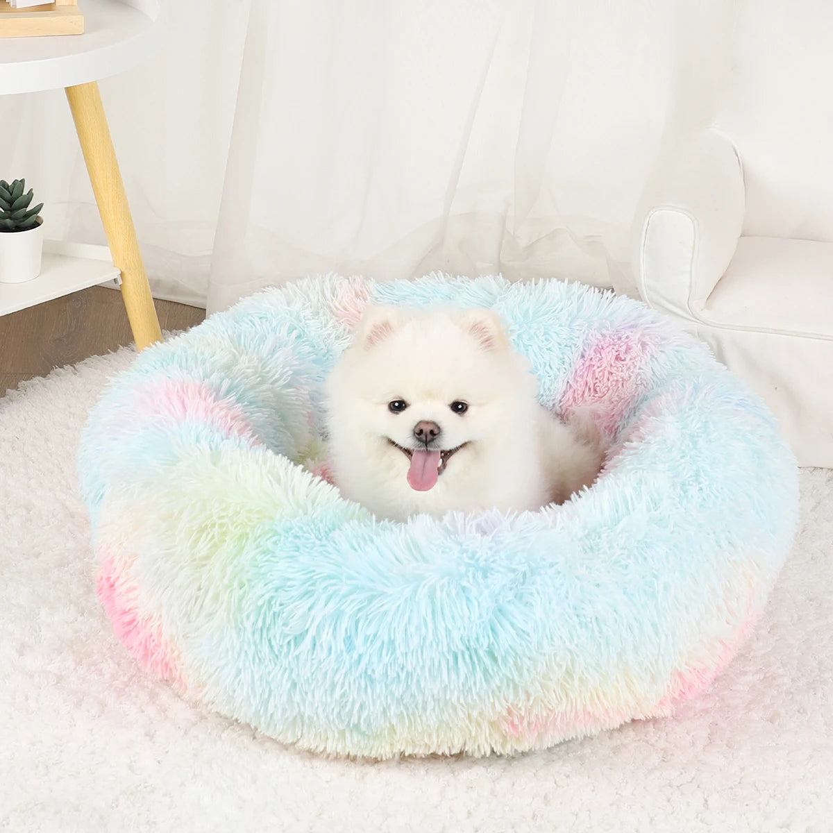 Washable Calming Donut Dog and Cat Bed