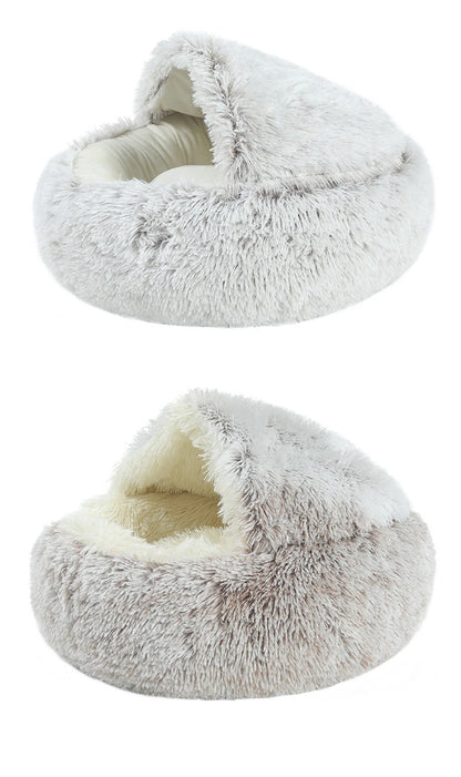 Cute Soft Plush Pet Bed for Small Dogs kitten